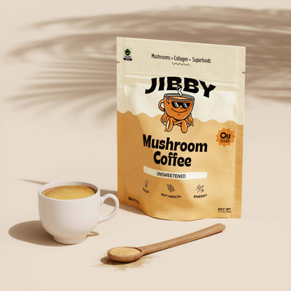 Jibby Mushroom Coffee - Collagen, Mushrooms, Superfoods